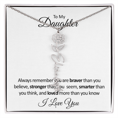 BloomScript™ Personalized Flower Name Necklace