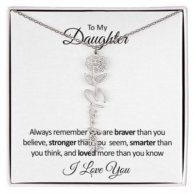 BloomScript™ Personalized Flower Name Necklace