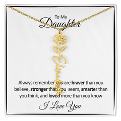 BloomScript™ Personalized Flower Name Necklace