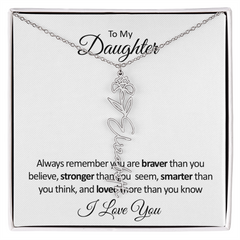 BloomScript™ Personalized Flower Name Necklace