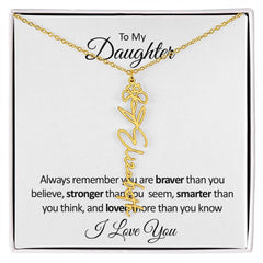 BloomScript™ Personalized Flower Name Necklace