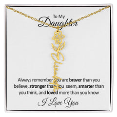 BloomScript™ Personalized Flower Name Necklace