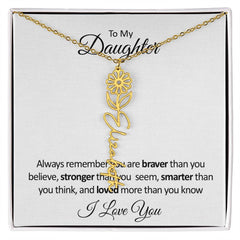 BloomScript™ Personalized Flower Name Necklace