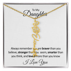 BloomScript™ Personalized Flower Name Necklace