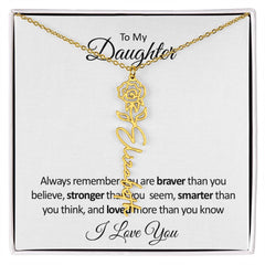 BloomScript™ Personalized Flower Name Necklace