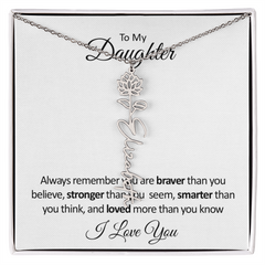 BloomScript™ Personalized Flower Name Necklace