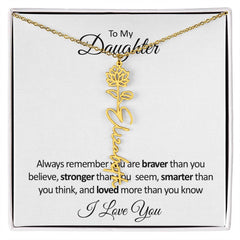 BloomScript™ Personalized Flower Name Necklace