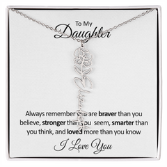 BloomScript™ Personalized Flower Name Necklace
