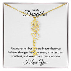 BloomScript™ Personalized Flower Name Necklace