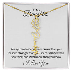 BloomScript™ Personalized Flower Name Necklace