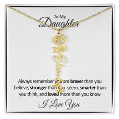 BloomScript™ Personalized Flower Name Necklace
