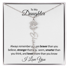 BloomScript™ Personalized Flower Name Necklace