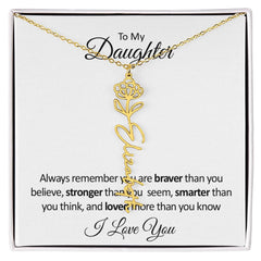 BloomScript™ Personalized Flower Name Necklace
